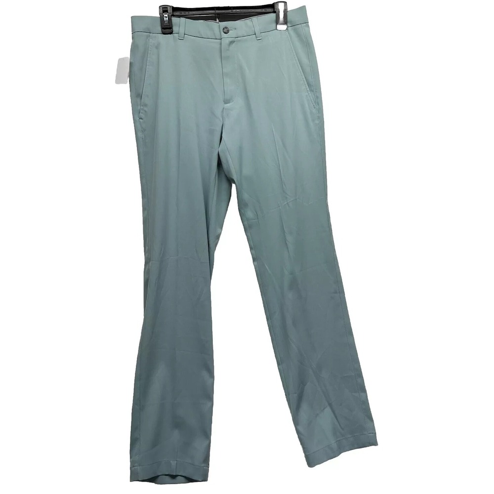 Oxford Golf Mens Size 32X32 Teal Blue Straight Leg Chino Golf Pants New (K5)